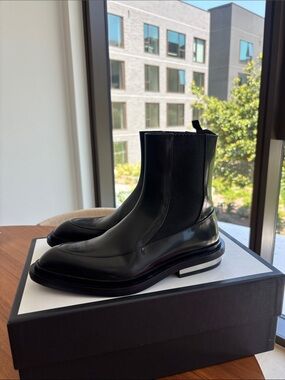 Jil Sander  Memphis Black Leather Ankle